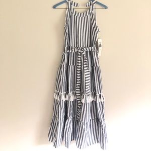 Rare Editions new kids size 12 blue & white dress